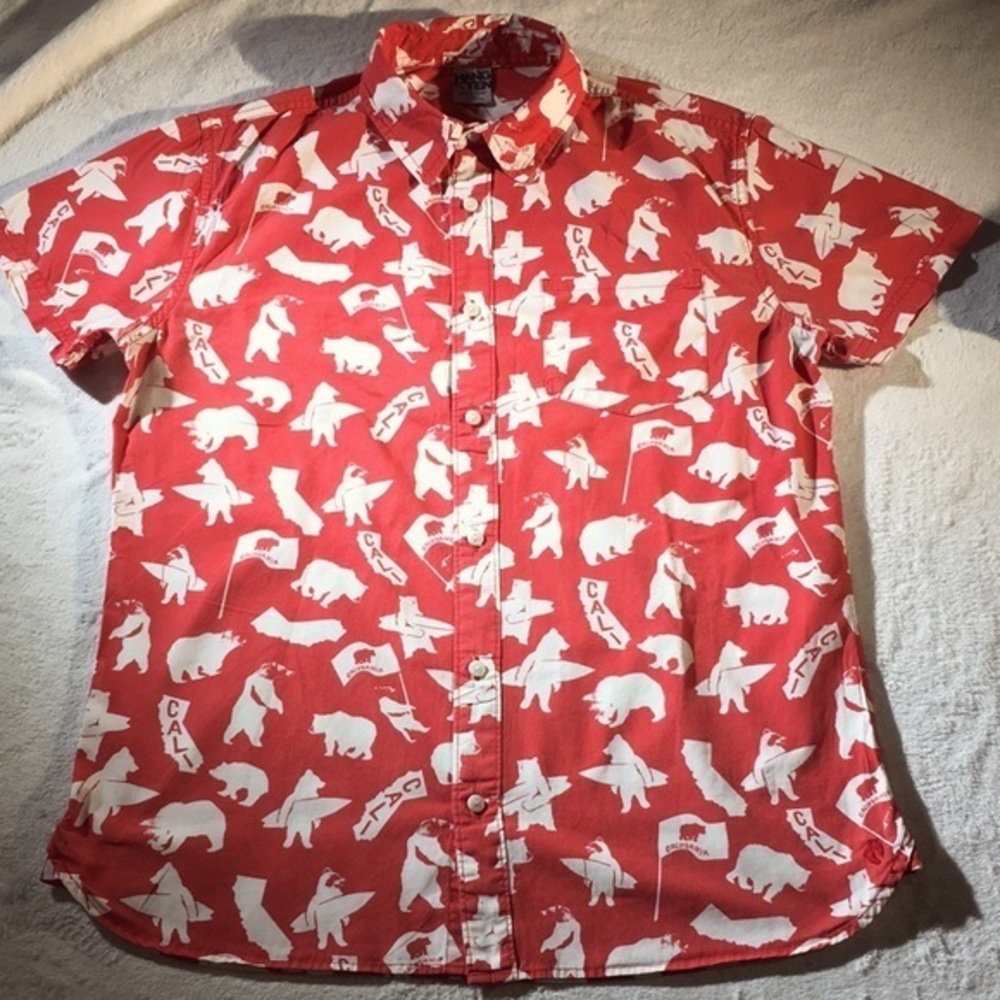 Hang Ten California Graphic Button Down Shirt